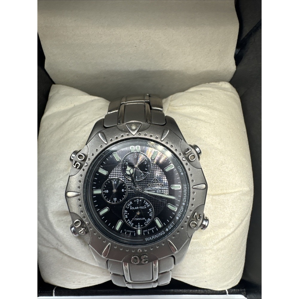 Citizen Monobloc EcoDrive Promaster Titanium 0855-H10350 Chronograph Diver Watch